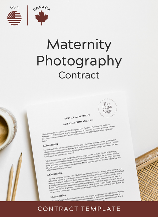 The Legal Paige - Maternity Photography Contract