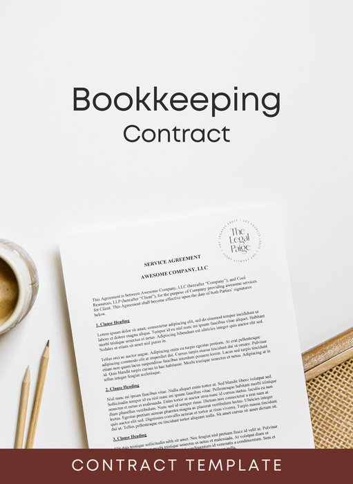 The Legal Paige - Bookkeeping Contract