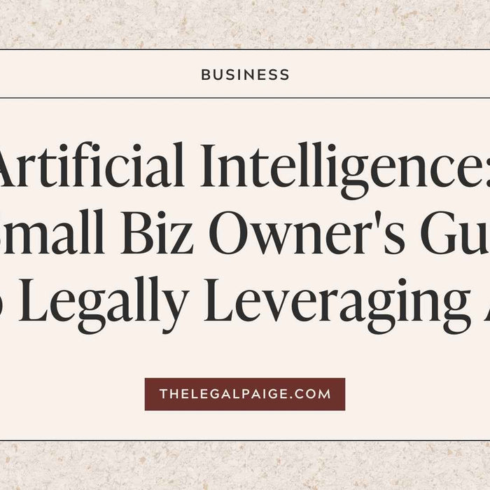Artificial Intelligence: A Small Biz Owner's Guide to Legally Using AI