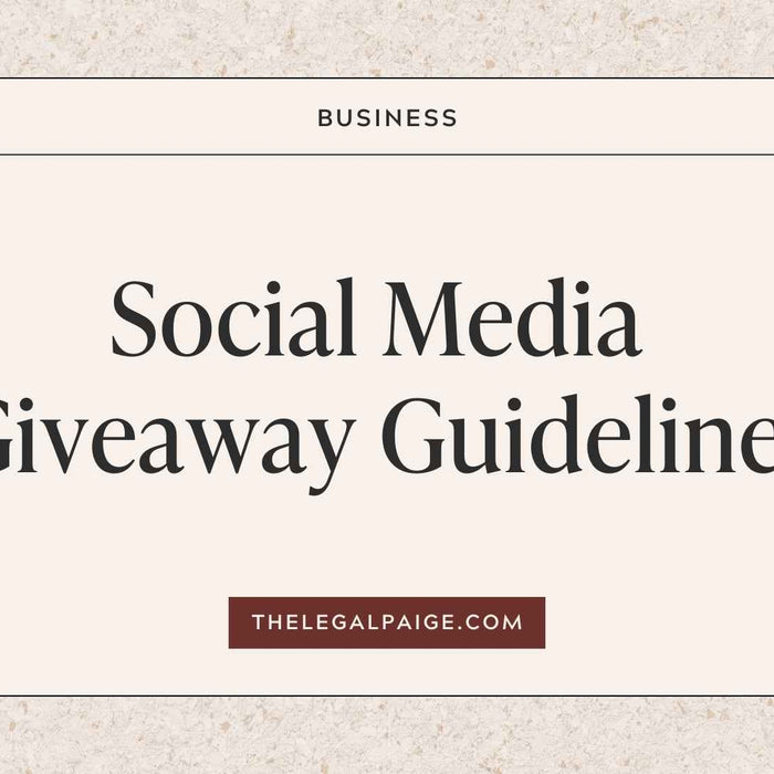 The Legal Paige - Social Media Giveaway Guidelines