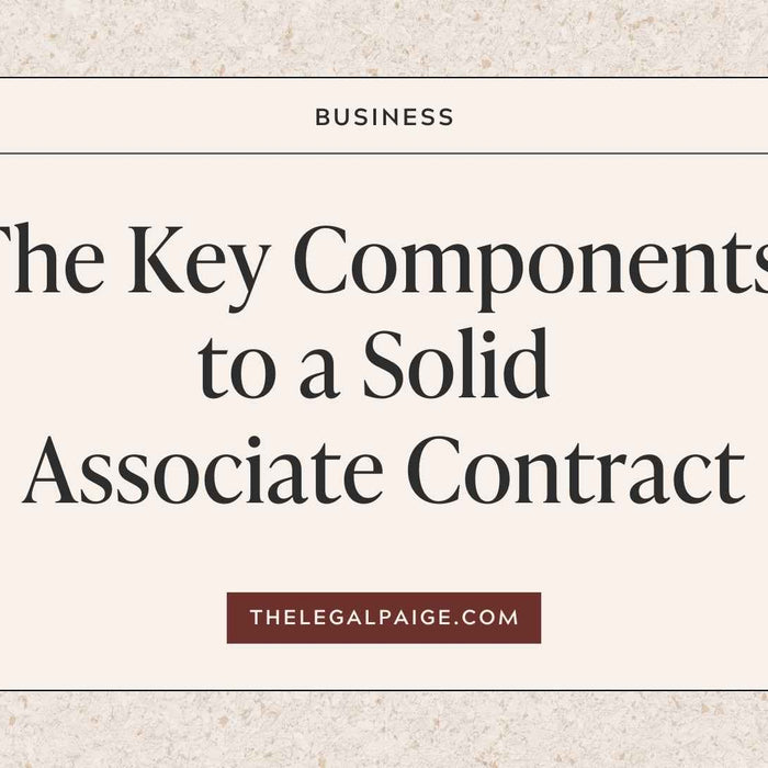 The Key Components to a Solid Associate Contract