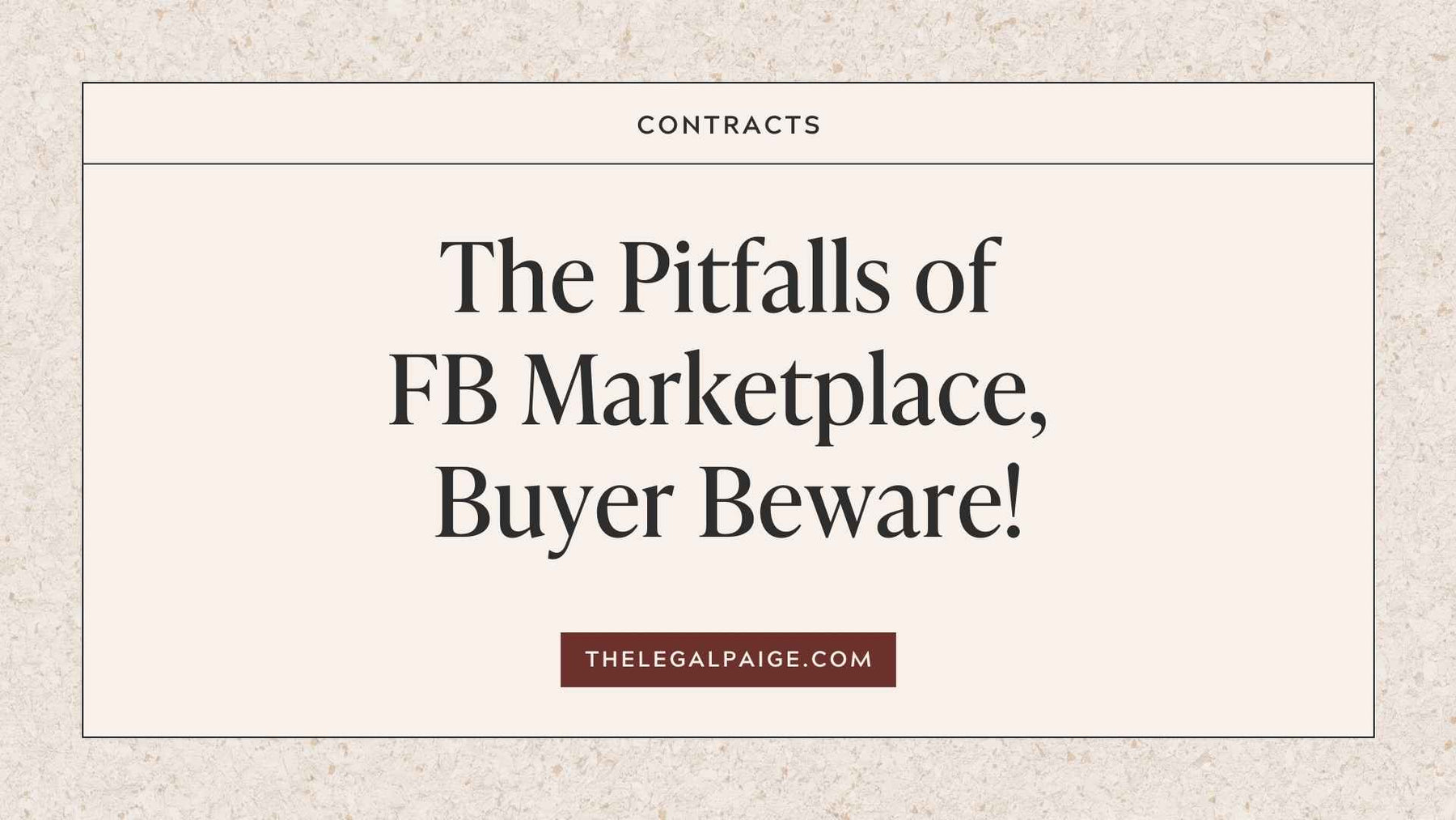 ﻿﻿The Pitfalls of FB Marketplace, Buyer Beware!