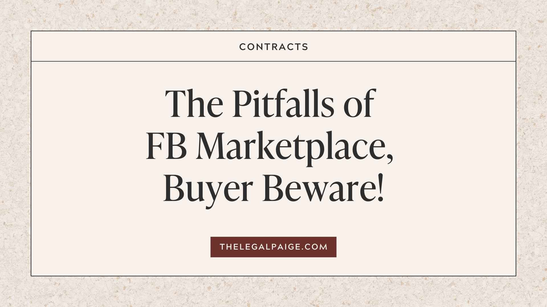 ﻿﻿The Pitfalls of FB Marketplace, Buyer Beware!