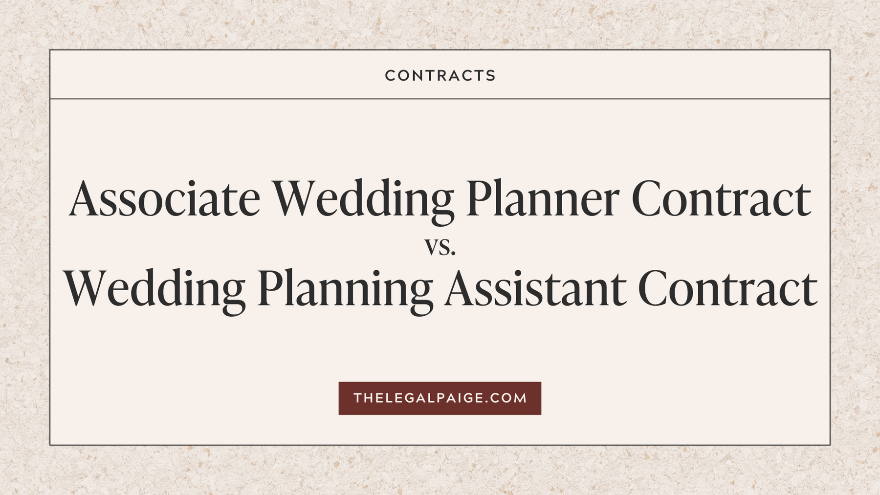 Associate Wedding Planner Contract vs Wedding Planning Assistant Contract