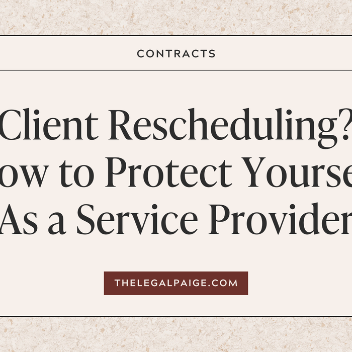 Client Rescheduling? How to Protect Yourself As a Service Provider