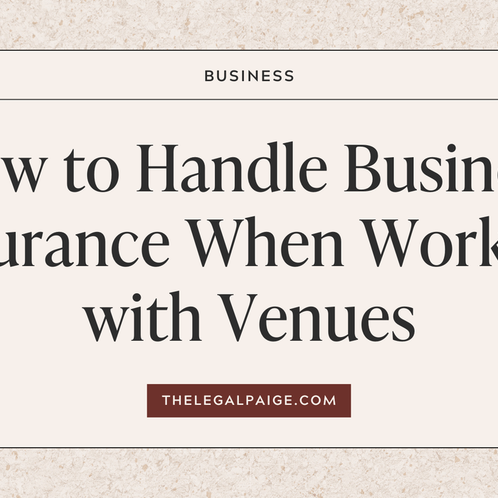 How to Handle Business Insurance When Working with Venues