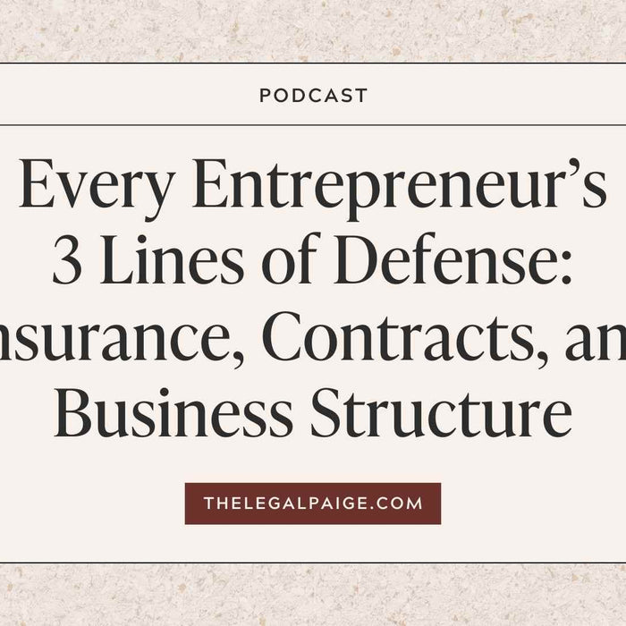 Every Entrepreneur's 3 Lines of Defense: Insurance, Contracts, and Business Structure
