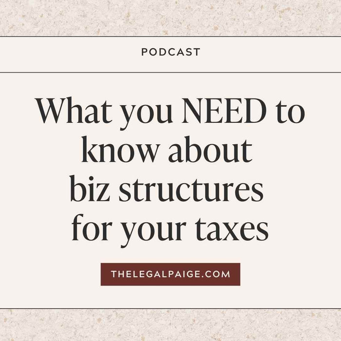 What you NEED to know about biz structures for your taxes.