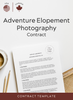 Adventure Elopement Photography Contract