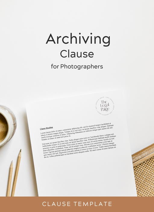 The Legal Paige Archiving Clause for Photographers