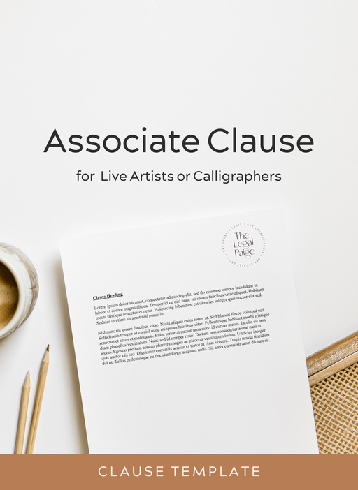 The Legal Paige - Associate Clause for Live Artists or Calligraphers