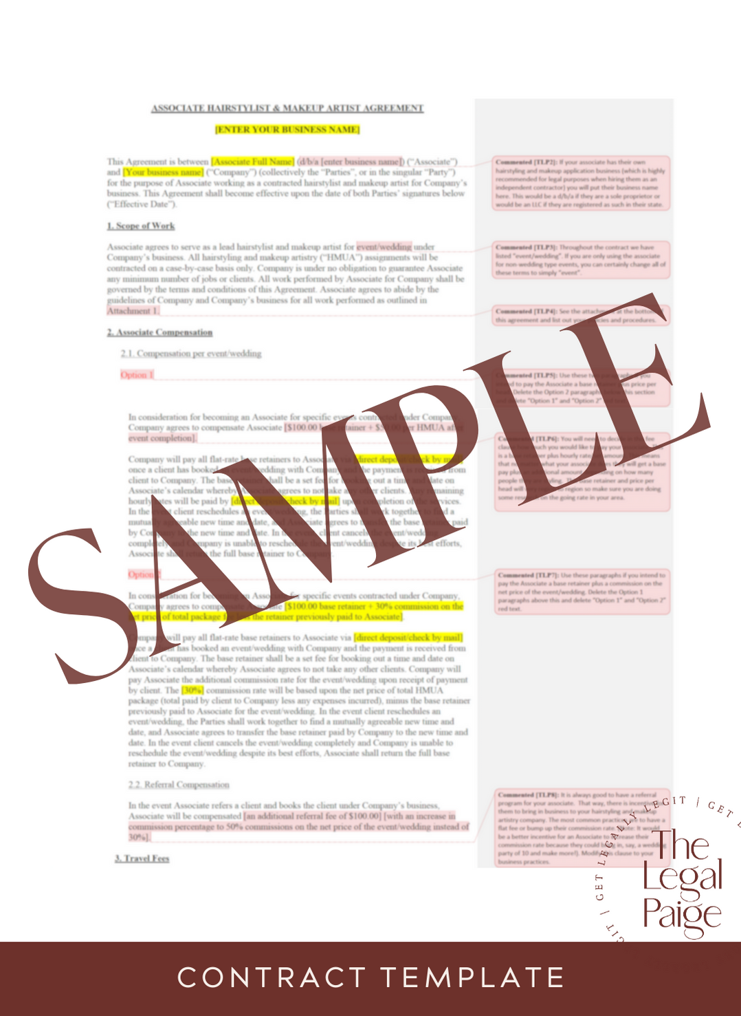 Associate Hairstylist & Makeup Artist Contract for Independent