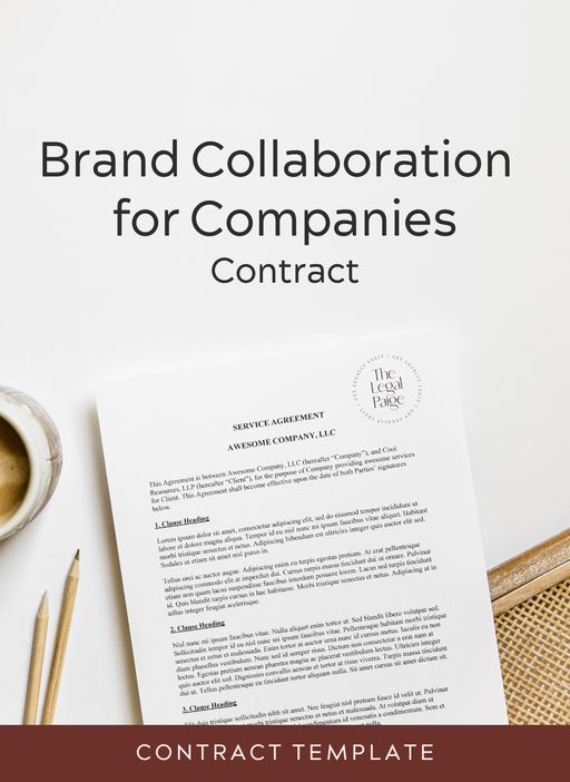 Brand Collaboration Contract for Companies