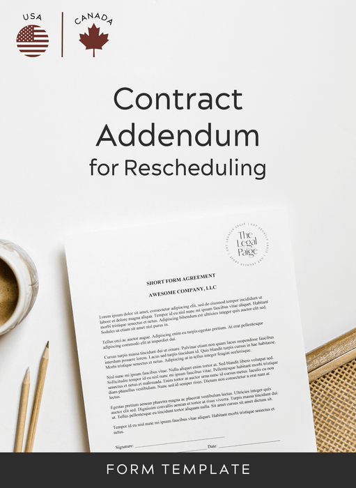 The Legal Paige - Contract Addendum for Rescheduling