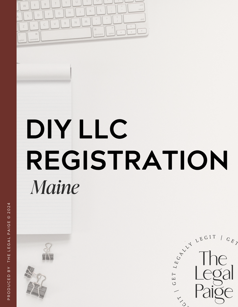 The Legal Paige - DIY LLC Registration - Maine