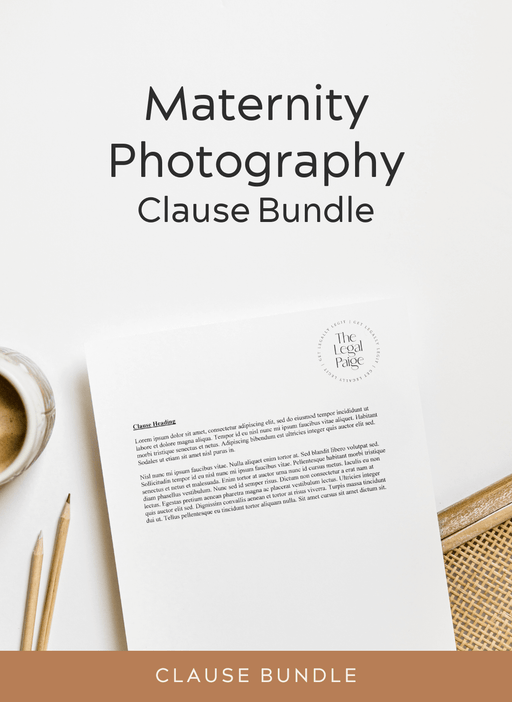 Maternity Sessions Clause Bundle for Photographers