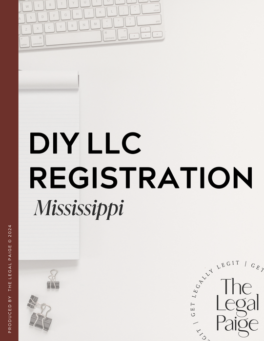 The Legal Paige - DIY LLC Registration - Mississippi