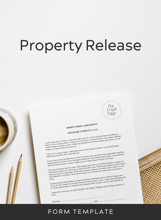 Property Release - The Legal Paige