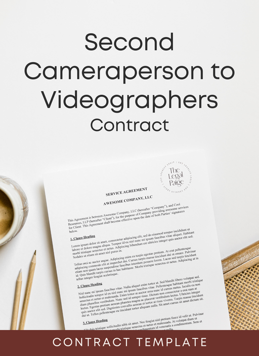 The Legal Paige - Second Cameraperson to Videographers Contract