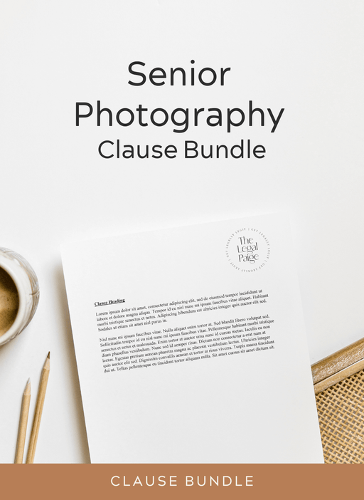 Senior Photography Clause Bundle Template for Photographers