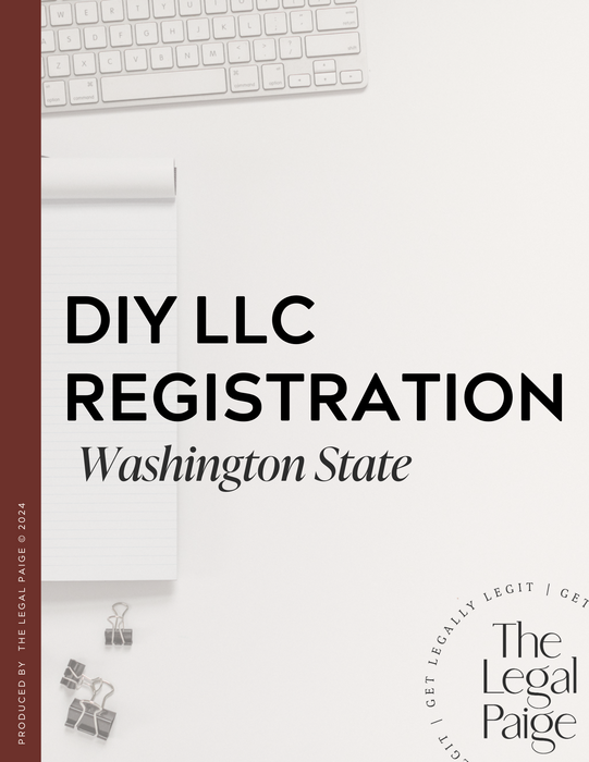 The Legal Paige - DIY LLC Registration - Washington