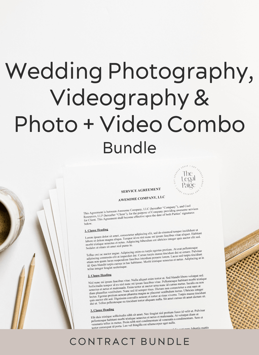 The Legal Paige - Wedding Photography, Videography & Combined Photo + Video Bundle