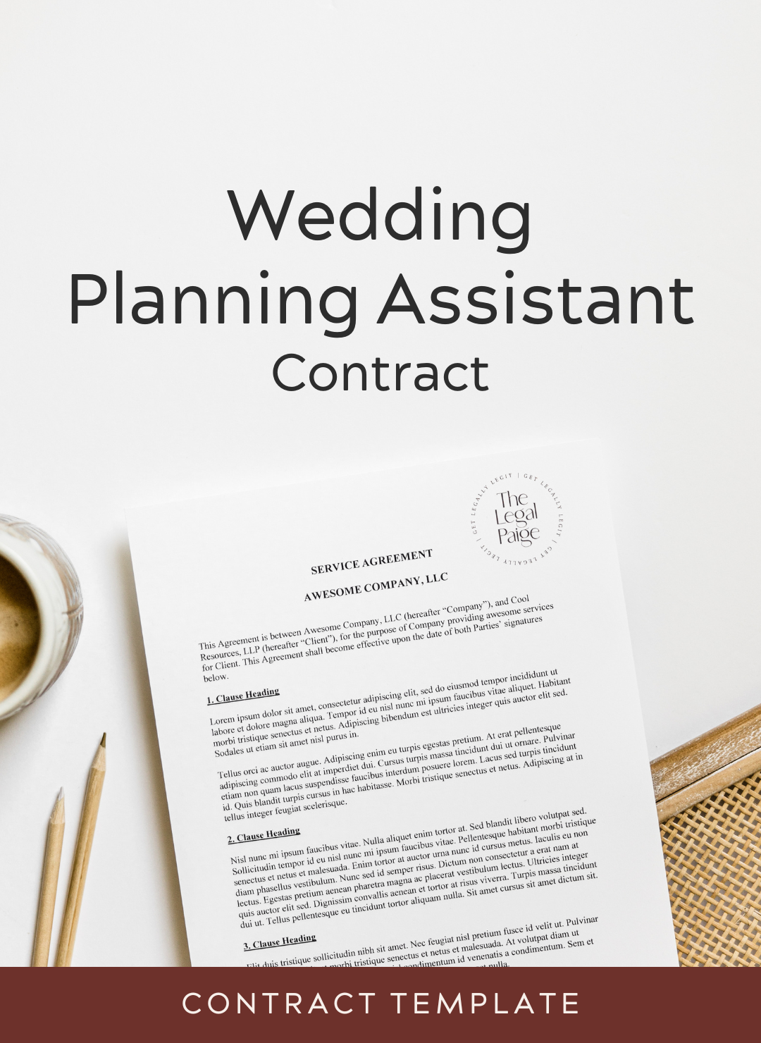 Wedding Planning Assistant Contract The Legal Paige®