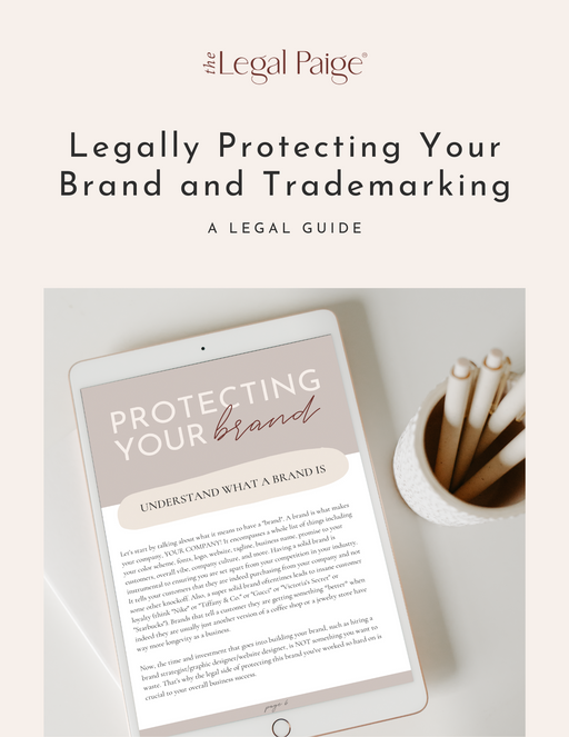 The Legal Paige - Legally Protecting Your Brand and Trademarking 101 Guide