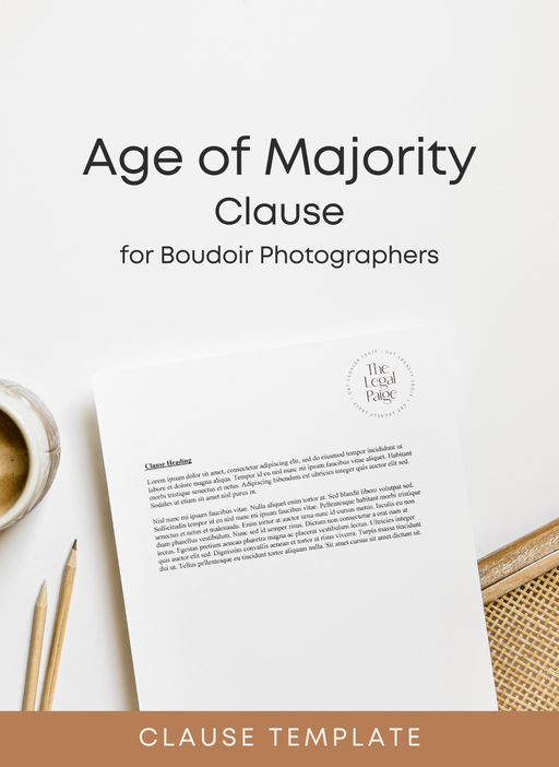 The Legal Paige - Age of Majority Clause for Boudoir Photographers