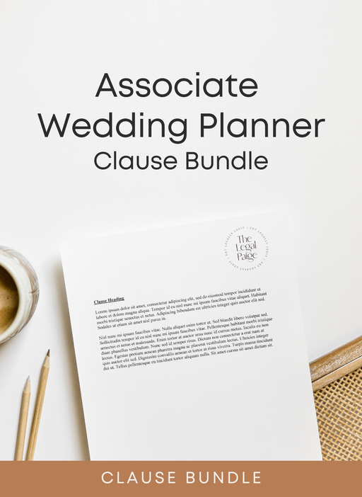 The Legal Paige - Associate Wedding Planner Clause Bundle