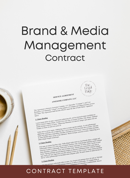 The Legal Paige - Brand & Media Management Contract