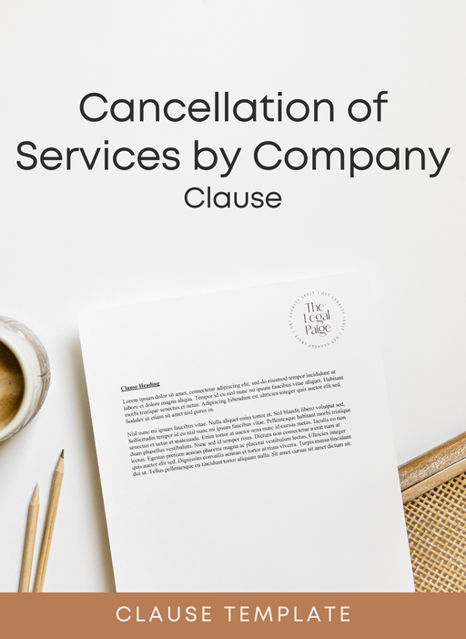 The Legal Paige - Cancellation of Services by Company Clause