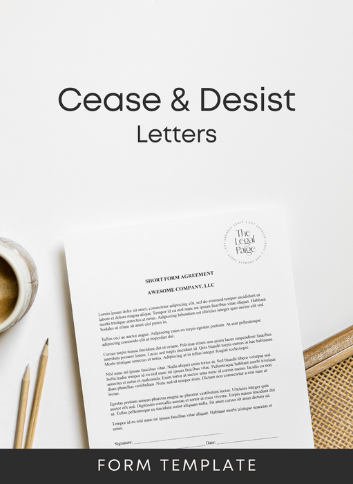 The Legal Paige - Cease & Desist Letters