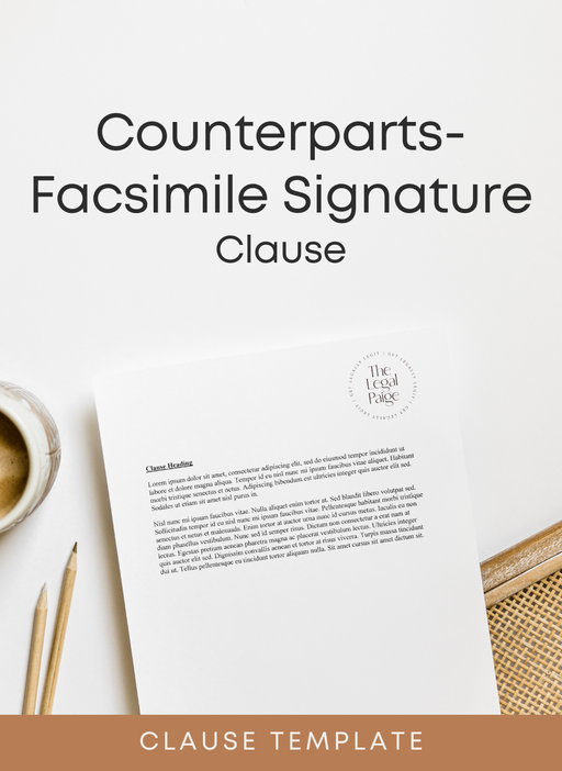 The Legal Paige - Counterparts-Facsimile Signature Clause