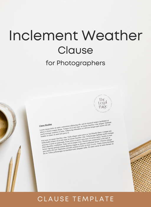 The Legal Paige - Inclement Weather Clause for Photographers