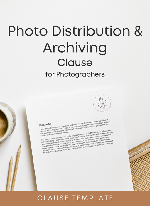 The Legal Paige - Photo Distribution & Archiving Clause for Photographers