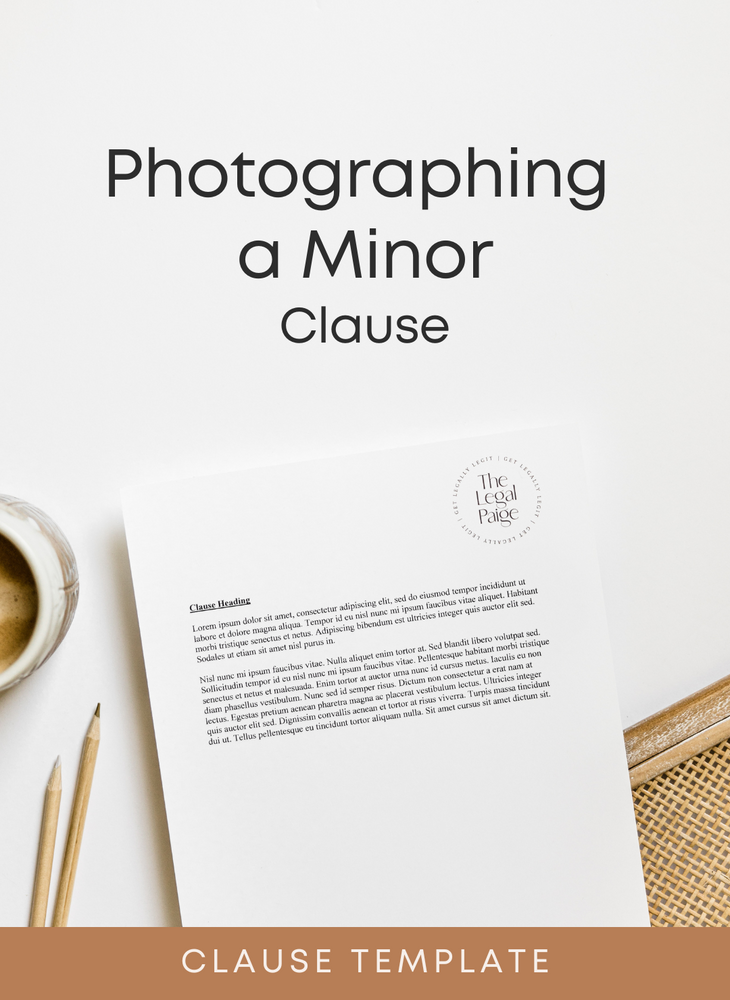 The Legal Paige - Photographing a Minor Clause
A sample document rests on a table, representing a photographing a Minor Clause 