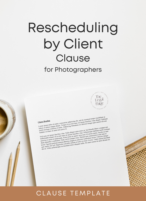 The Legal Paige - Rescheduling by Client Clause for Photographers
