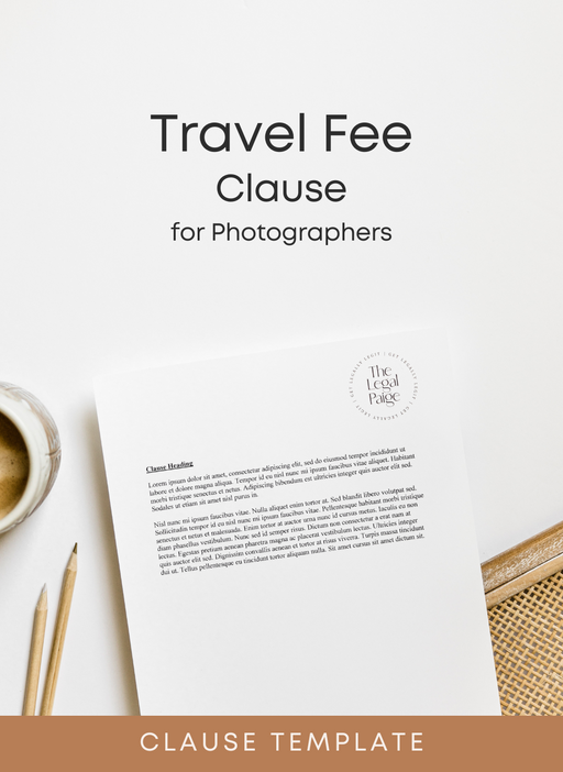 The Legal Paige - Travel Fee Clause for Photographers